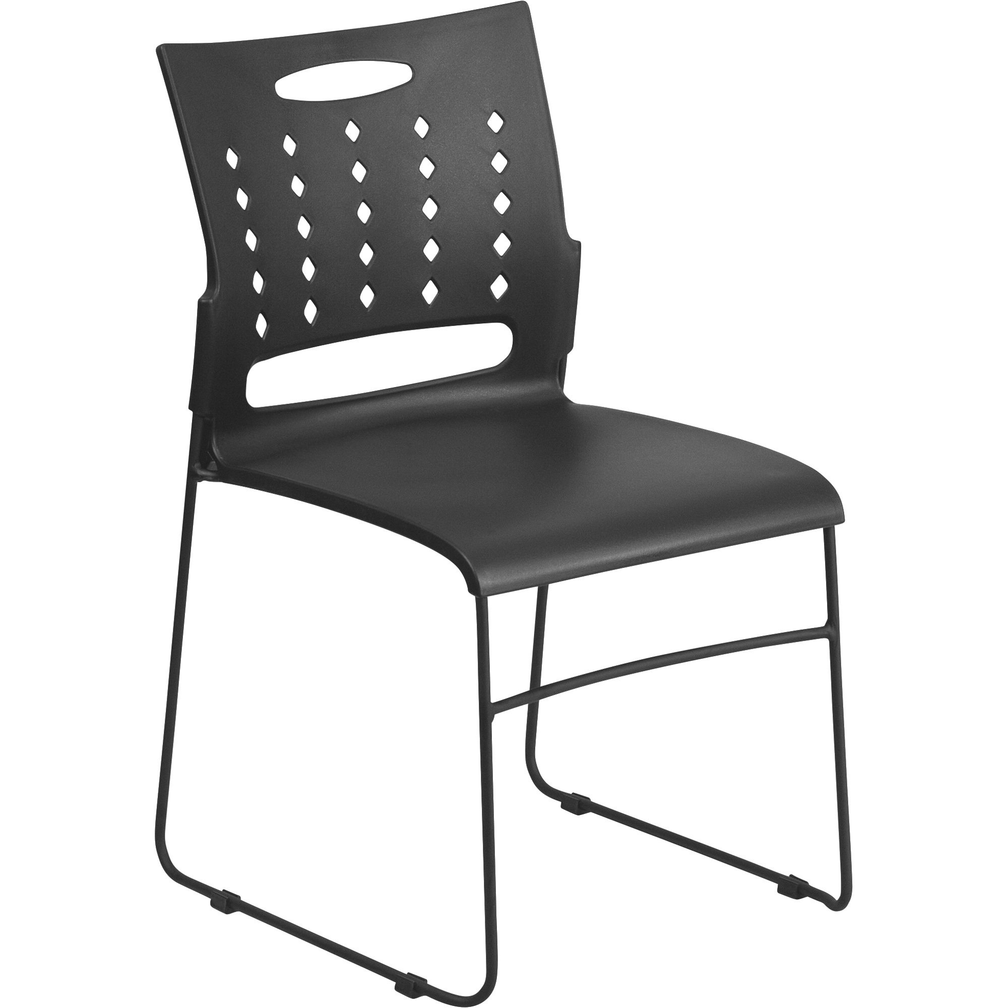 Flash Furniture Plastic Stack Chair with Air-Vent Back — 881-Lb. Capacity